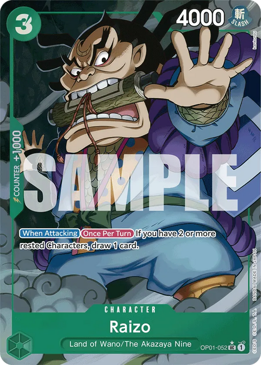 Raizo (OP01-052) PRB01 Alternate Art (AA)