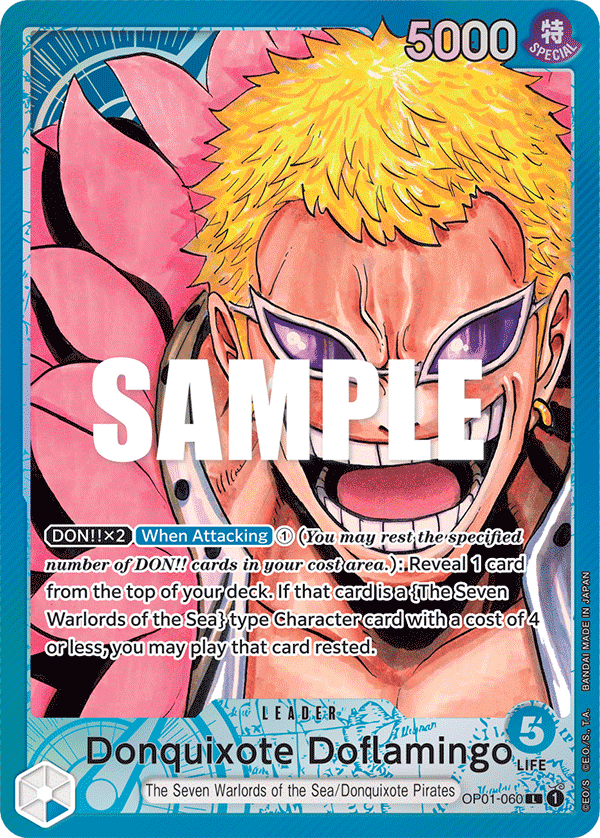 Donquixote Doflamingo (OP01-060) OP01 Leader Alt Art (AA)