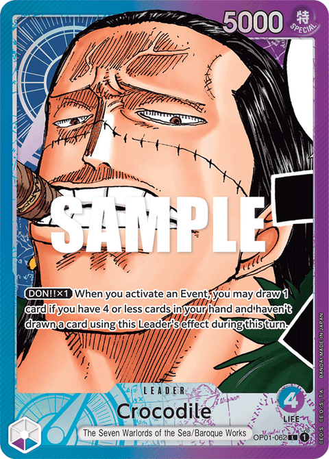 Crocodile (OP01-062) OP01 Leader Alt Art (AA)