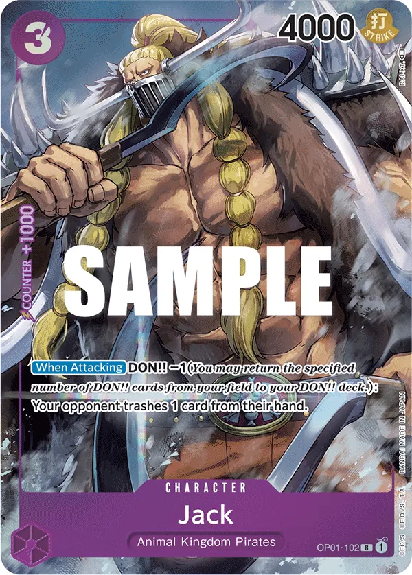 Jack (OP01-102) OP01 Alternate Art (AA)