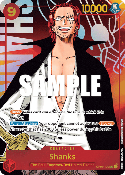 Shanks (OP01-120) OP01 Secret Rare (SEC) Alt Art (AA)