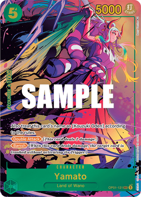 Yamato (OP01-121) OP01 Secret Rare (SEC) Alt Art (AA)