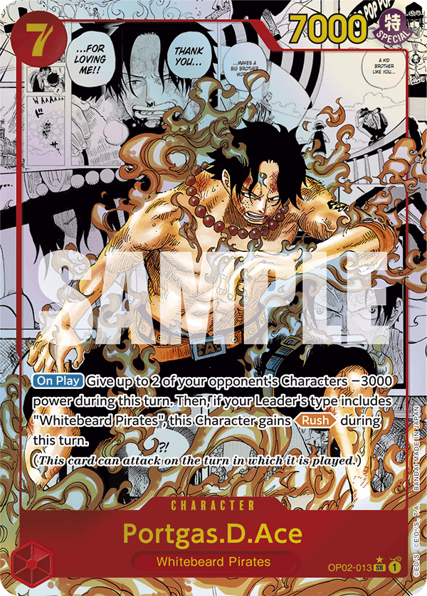 Portgas D. Ace (OP02-013) PRB01 Manga Rare