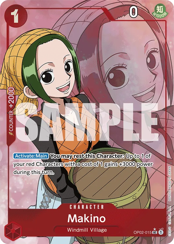 Makino (OP02-015) PRB01 Alternate Art (AA)