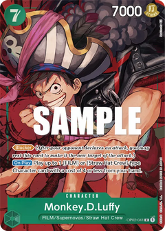 Monkey.D.Luffy (OP02-041) OP02 Alternate Art (AA)