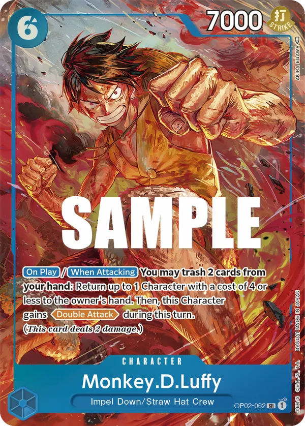 Monkey.D.Luffy (OP02-062) OP02 Alternate Art (AA)