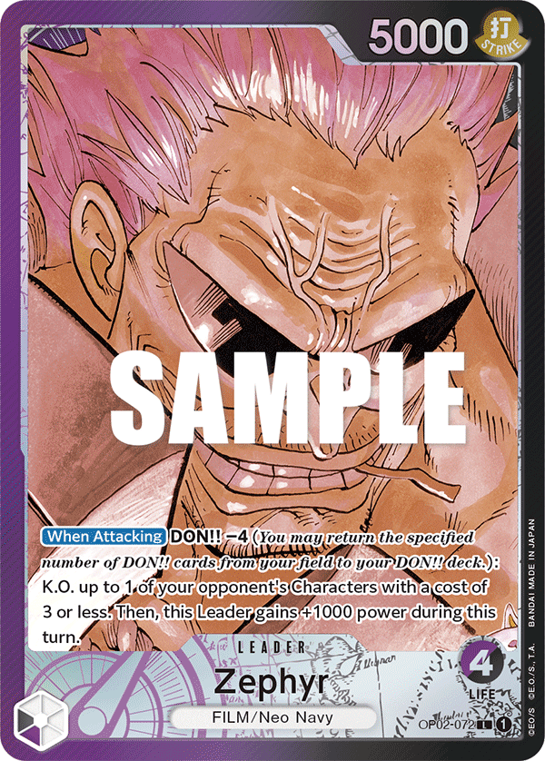 Zephyr (OP02-072) OP02 Leader Alt Art (AA)