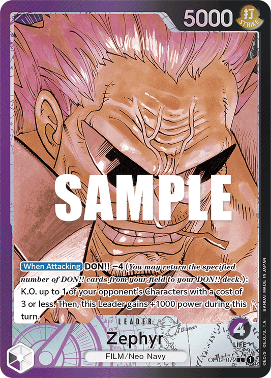 Zephyr (OP02-072) OP02 Leader Alt Art (AA)