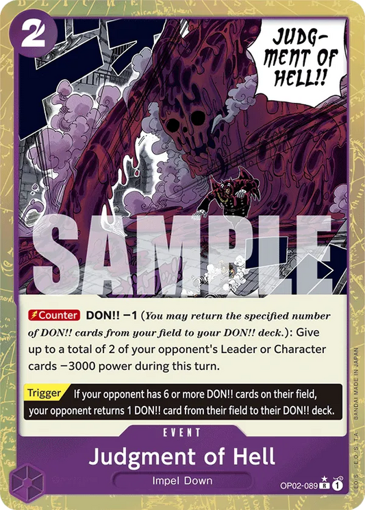Judgment of Hell (OP02-089) PRB01 Alternate Art (AA)