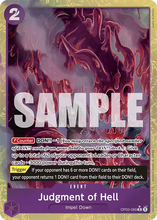 Judgment of Hell (OP02-089) PRB01 Alternate Art (AA)