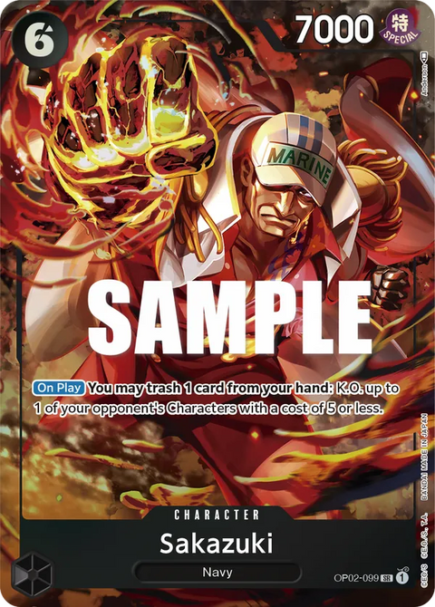 Sakazuki (OP02-099) OP02 Alternate Art (AA)
