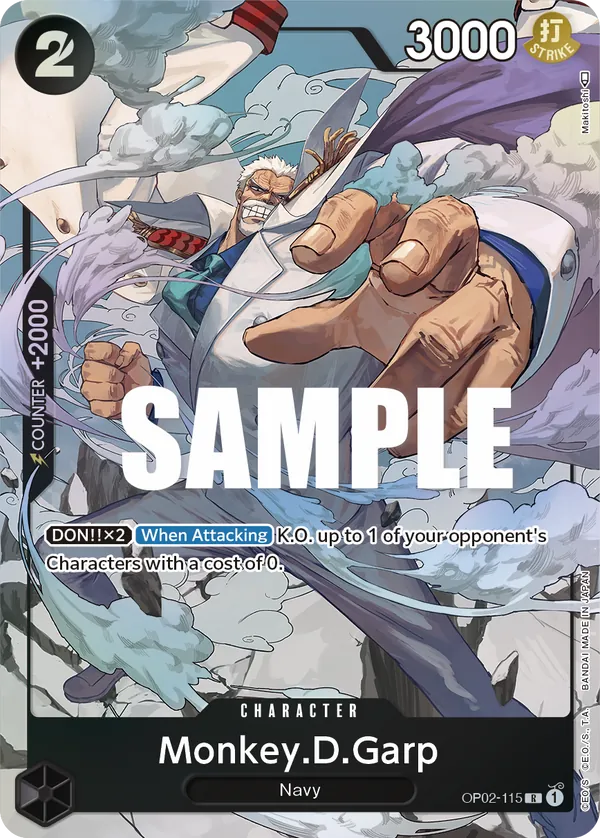 Monkey.D.Garp (OP02-115) OP02 Alternate Art (AA)
