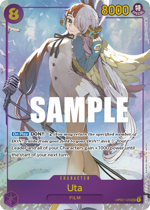 Uta (OP02-120) OP02 Secret Rare (SEC) Alt Art (AA)