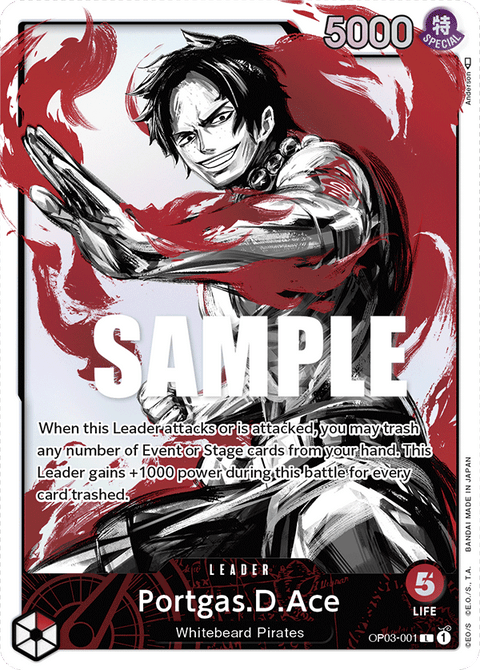 Portgas D. Ace (OP03-001) OP03 Leader Alt Art (AA)