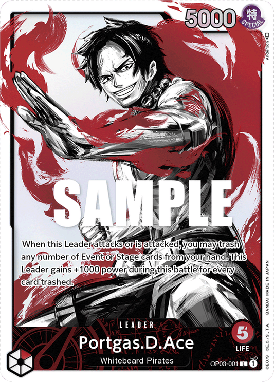 Portgas D. Ace (OP03-001) OP03 Leader Alt Art (AA)