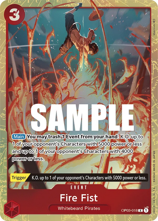 Fire Fist (OP03-018) OP03 Alternate Art (AA)