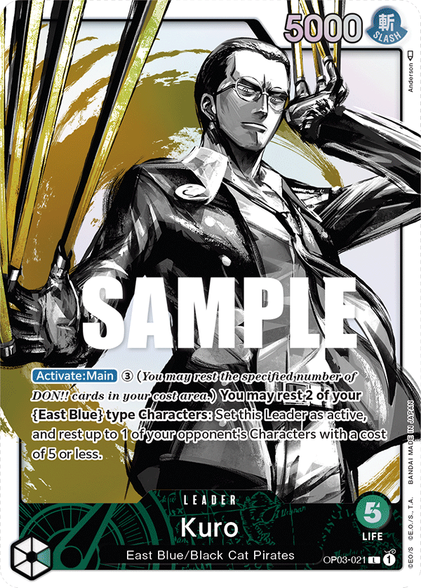 Kuro (OP03-021) OP03 Leader Alt Art (AA)
