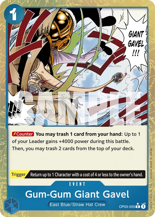 Gum-Gum Giant Gavel (OP03-055) PRB01 Alternate Art (AA)