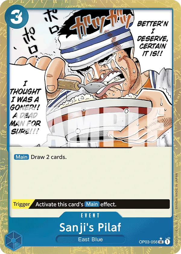 Sanji's Pilaf (OP03-056) PRB01 Alternate Art (AA)