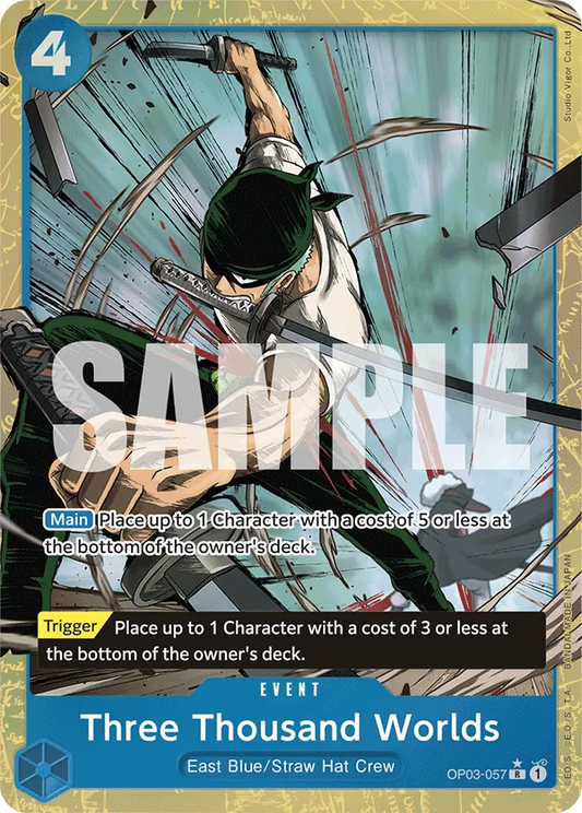 Three Thousand Worlds (OP03-057) PRB01 Alternate Art (AA)