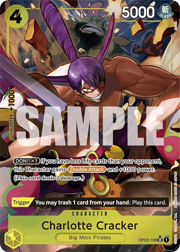 Charlotte Cracker (OP03-108) PRB01 Alternate Art (AA)