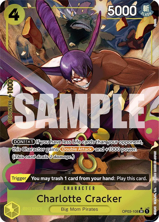 Charlotte Cracker (OP03-108) PRB01 Alternate Art (AA)