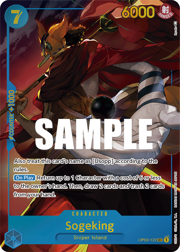 Sogeking (OP03-122) OP03 Secret Rare (SEC) Alt Art (AA)