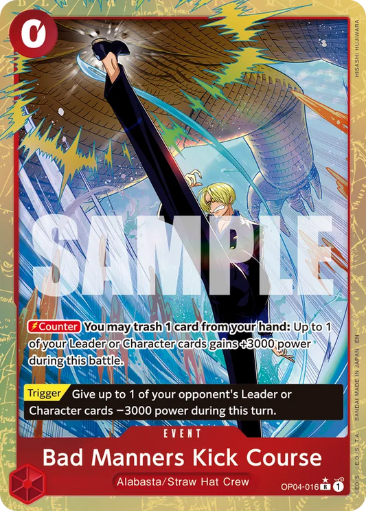 Bad Manners Kick Course (OP04-016) PRB02 Alternate Art (AA)