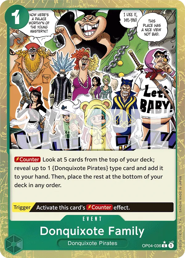 Donquixote Family (OP04-036) PRB01 Alternate Art (AA)