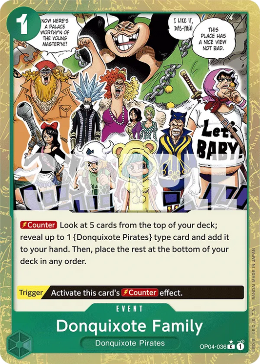 Donquixote Family (OP04-036) PRB01 Alternate Art (AA)