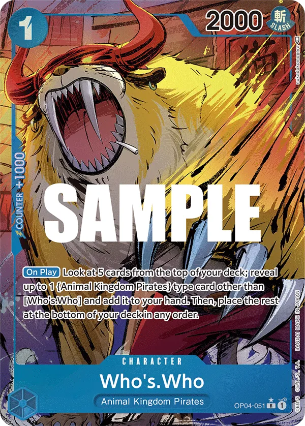 Who's.Who (OP04-051) OP04 Alternate Art (AA)