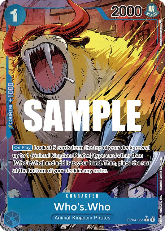 Who's.Who (OP04-051) OP04 Alternate Art (AA)