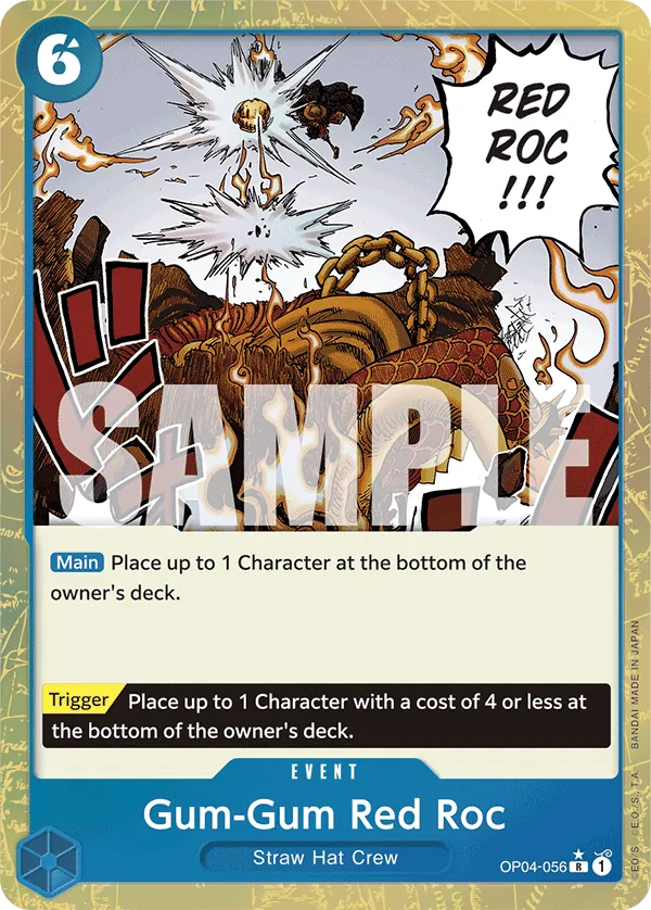 Gum-Gum Red Roc (OP04-056) PRB01 Alternate Art (AA)