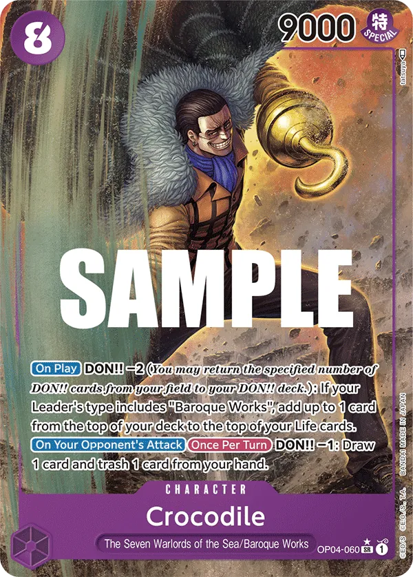 Crocodile (OP04-060) OP04 Alternate Art (AA)