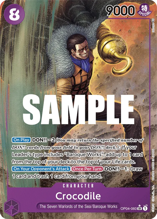 Crocodile (OP04-060) OP04 Alternate Art (AA)