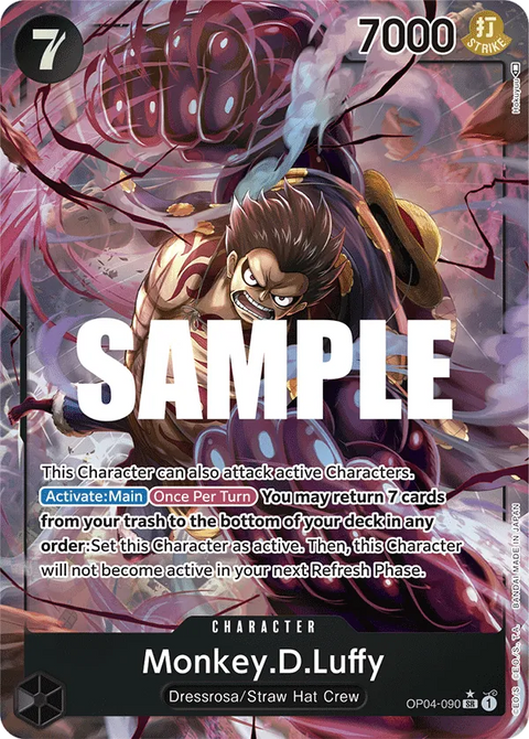 Monkey.D.Luffy (OP04-090) OP04 Alternate Art (AA)