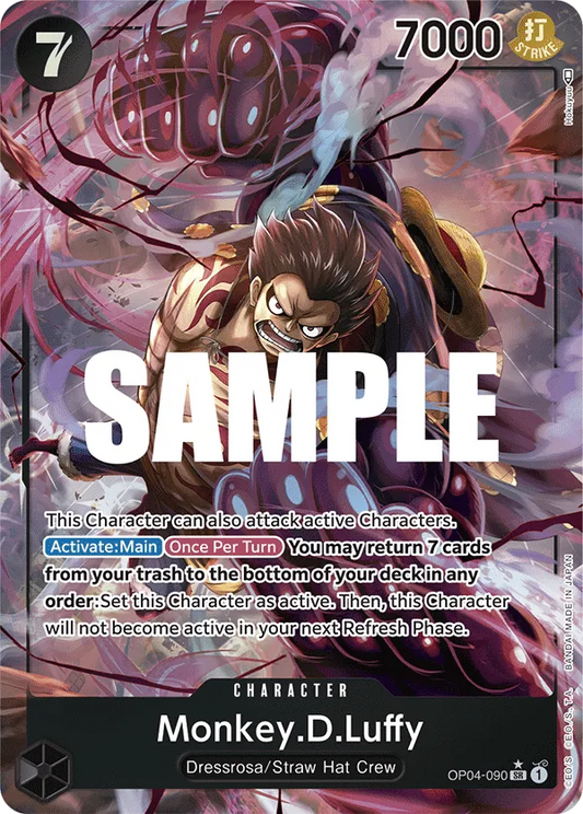 Monkey.D.Luffy (OP04-090) OP04 Alternate Art (AA)