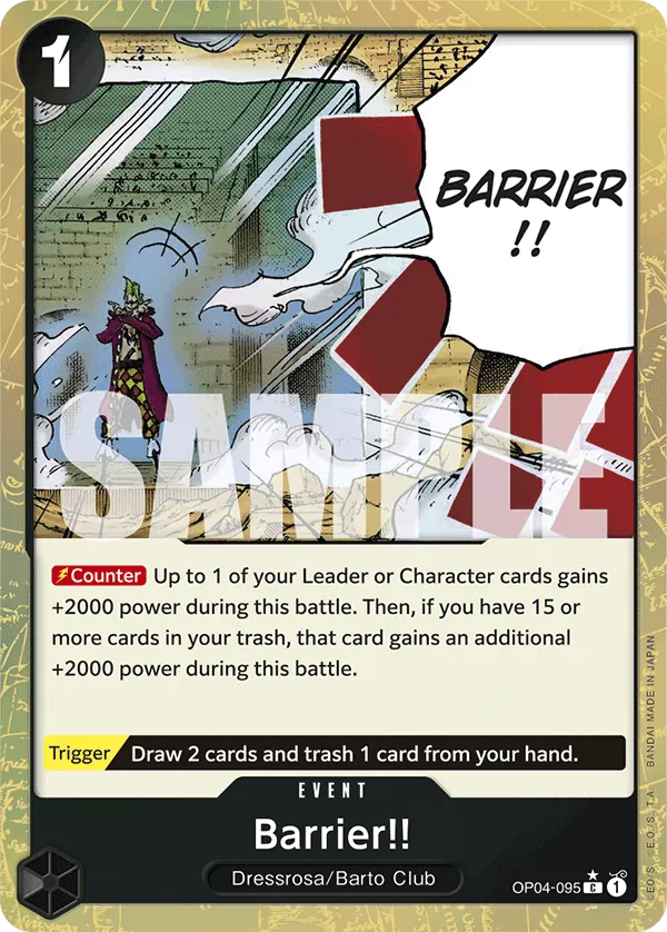 Barrier!! (OP04-095) PRB01 Alternate Art (AA)