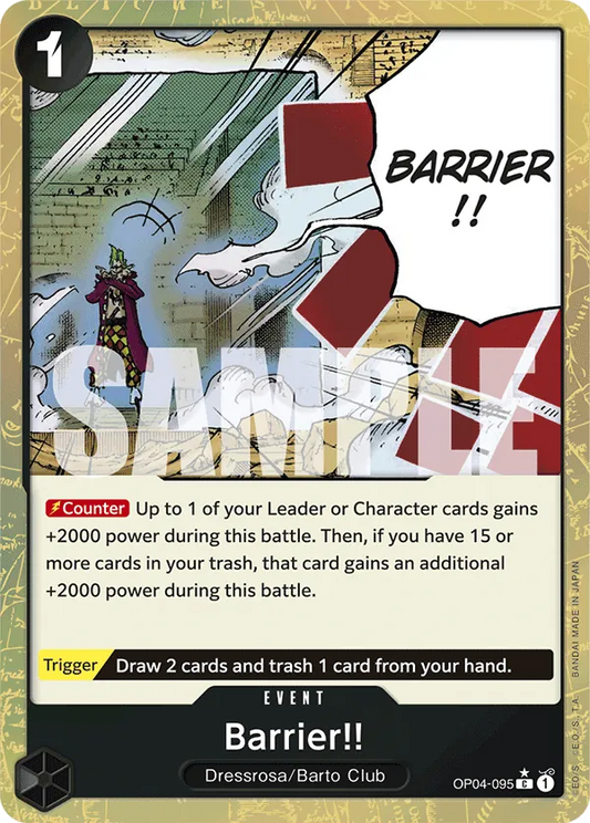 Barrier!! (OP04-095) PRB01 Alternate Art (AA)