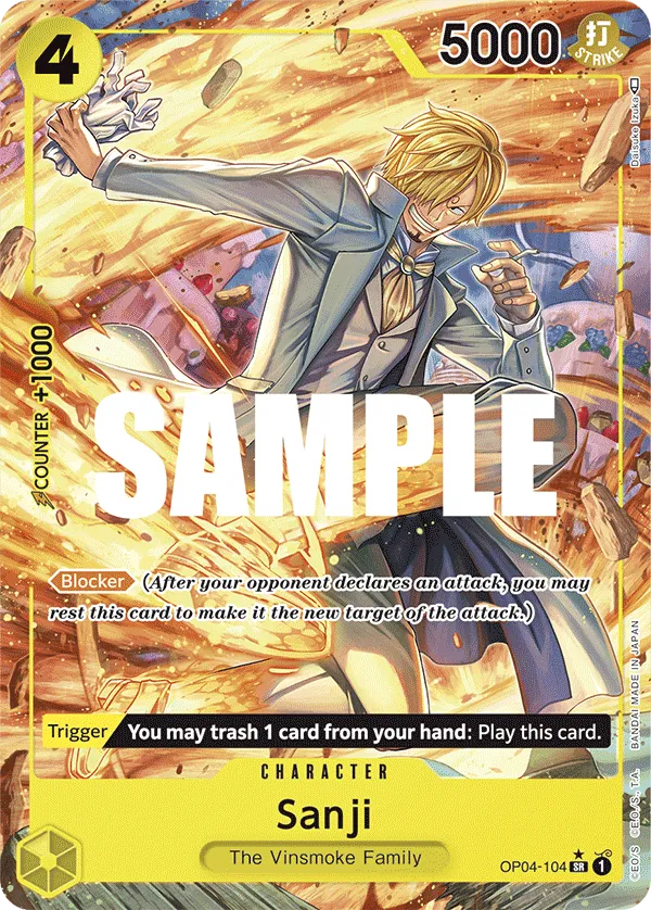 Sanji (OP04-104) OP04 Alternate Art (AA)