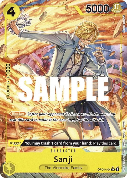 Sanji (OP04-104) OP04 Alternate Art (AA)