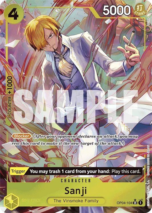 Sanji (OP04-104) PRB01 Alternate Art (AA)