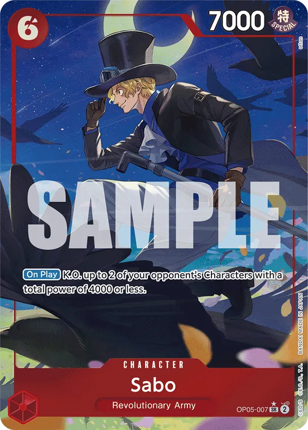 Sabo (OP05-007) PRB01 Alternate Art (AA)