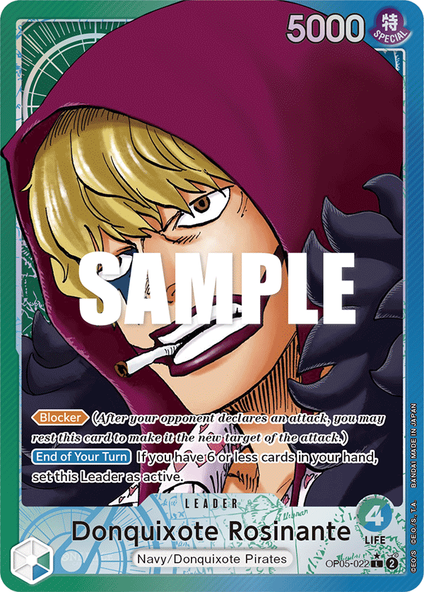 Donquixote Rosinante (Corazon) (OP05-022) OP05 Leader Alt Art (AA)