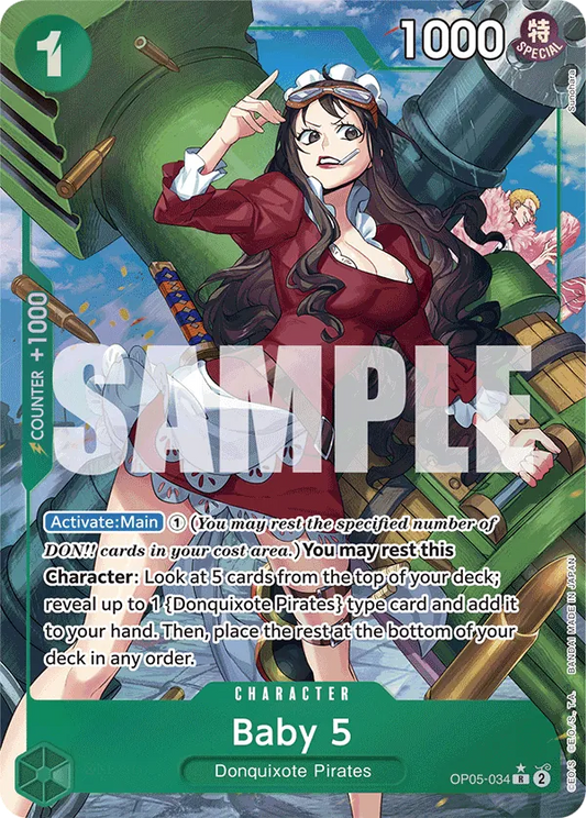 Baby 5 (OP05-034) PRB01 Alternate Art (AA)