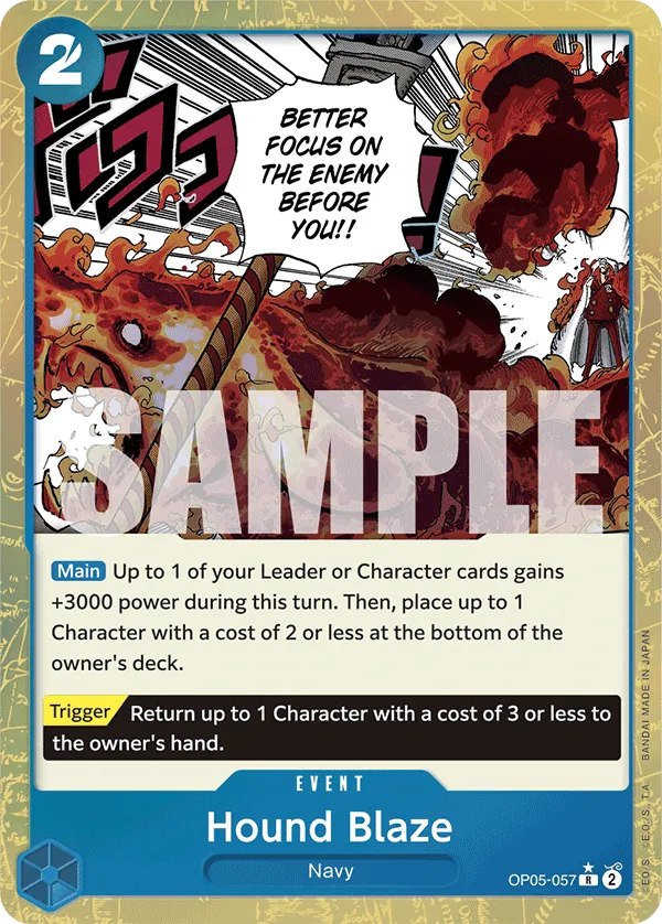 Hound Blaze (OP05-057) PRB01 Alternate Art (AA)