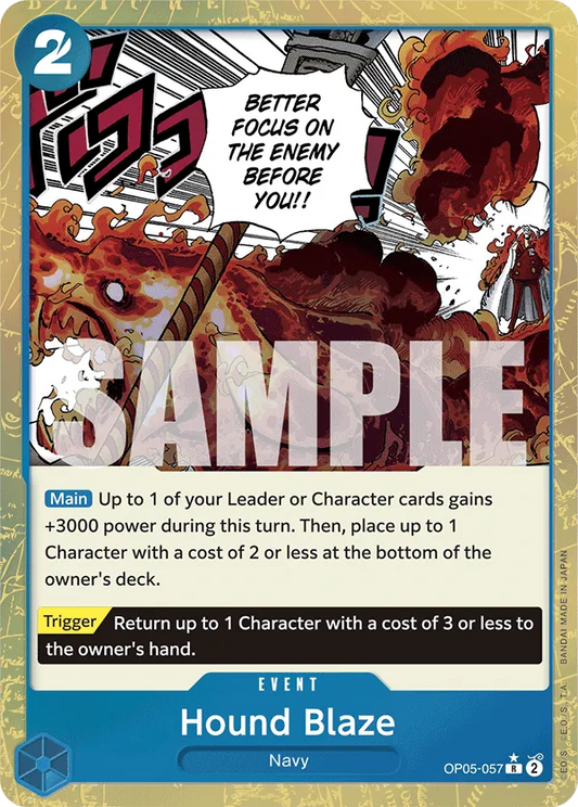 Hound Blaze (OP05-057) PRB01 Alternate Art (AA)