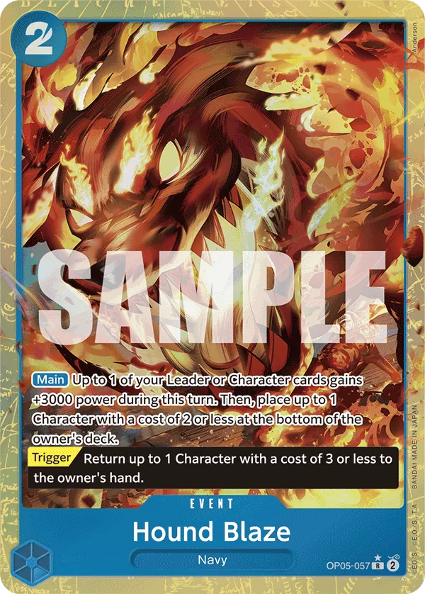Hound Blaze (OP05-057) PRB01 Alternate Art (AA)