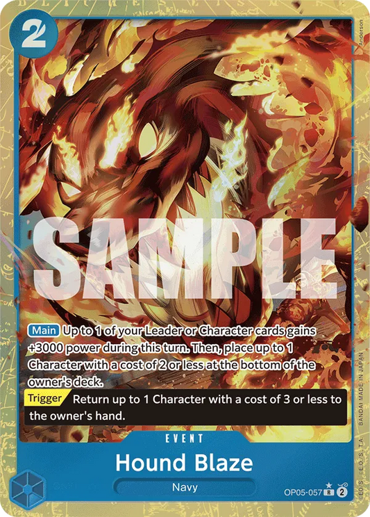 Hound Blaze (OP05-057) PRB01 Alternate Art (AA)