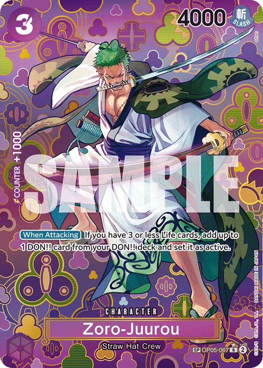 Zoro-Juurou (OP05-067) OP09 Special Rare (SP) (PSA 10)